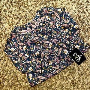 Art Class blue paisley floral lined top 18 months